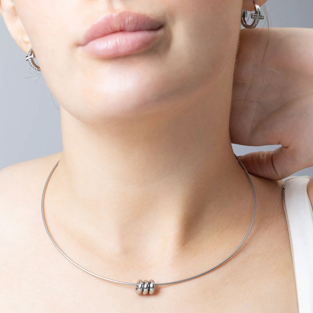 Silver Rounded Spacer Beads
