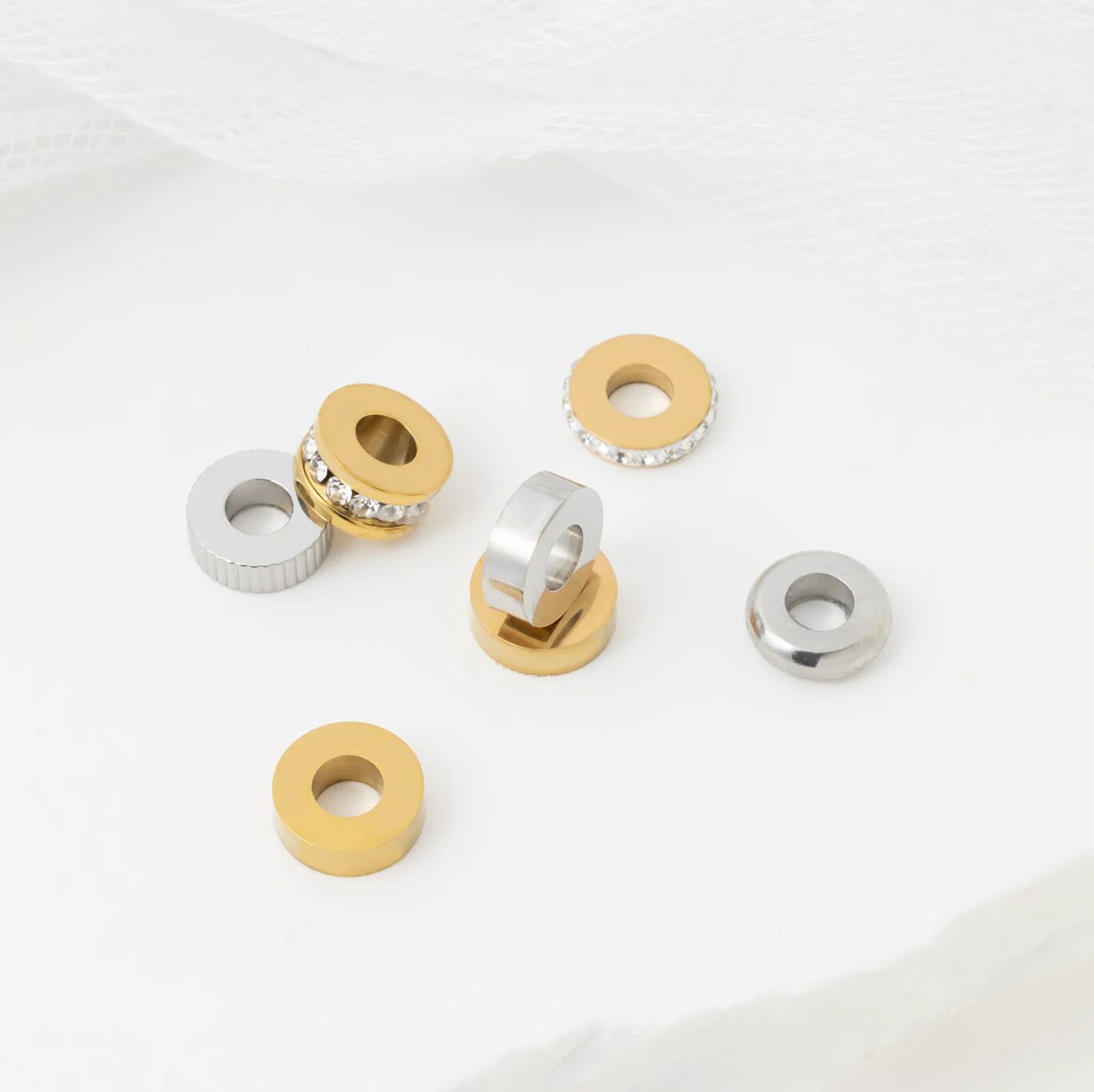 Gold and Silver spacer beads