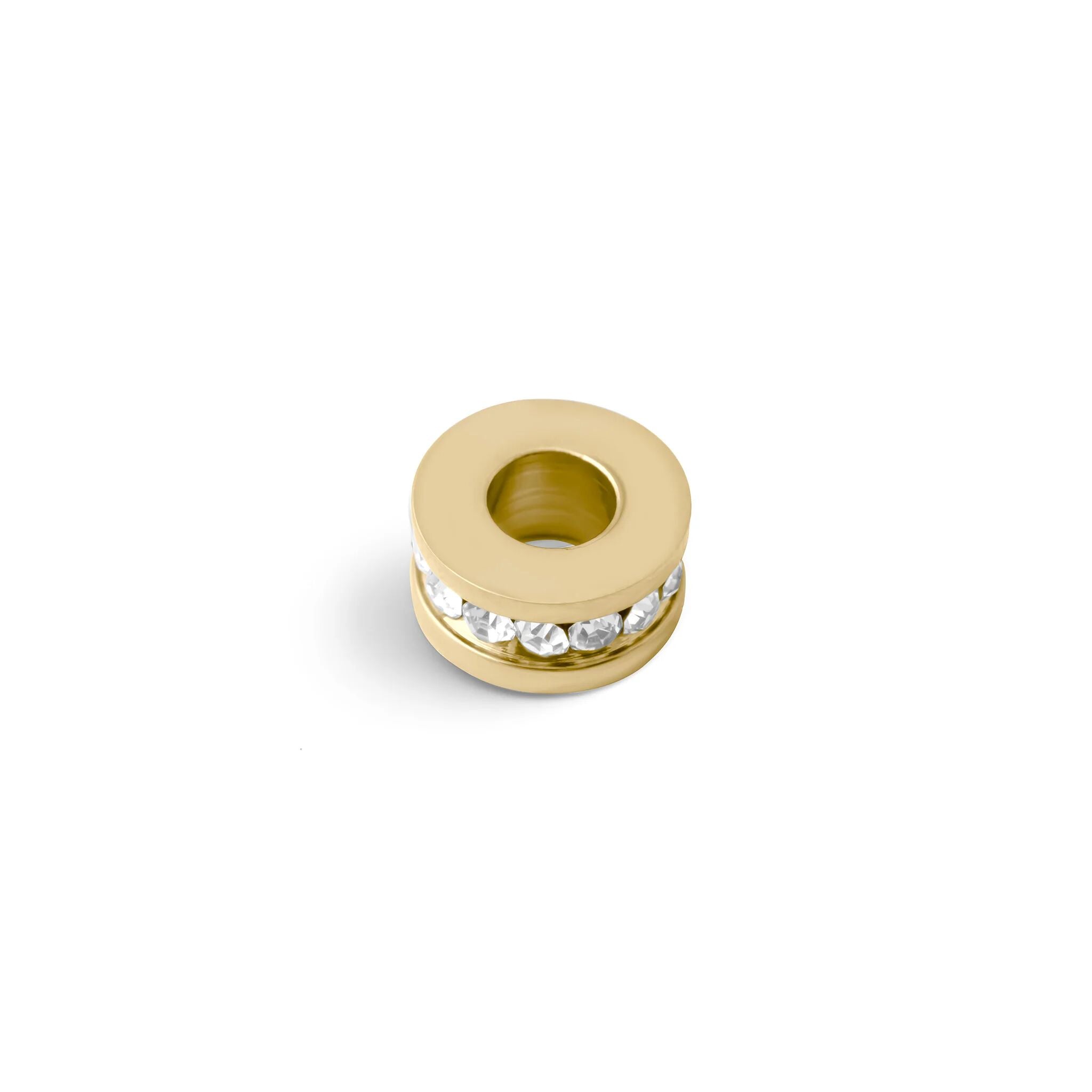 Gold Large Stone Spacer Bead
