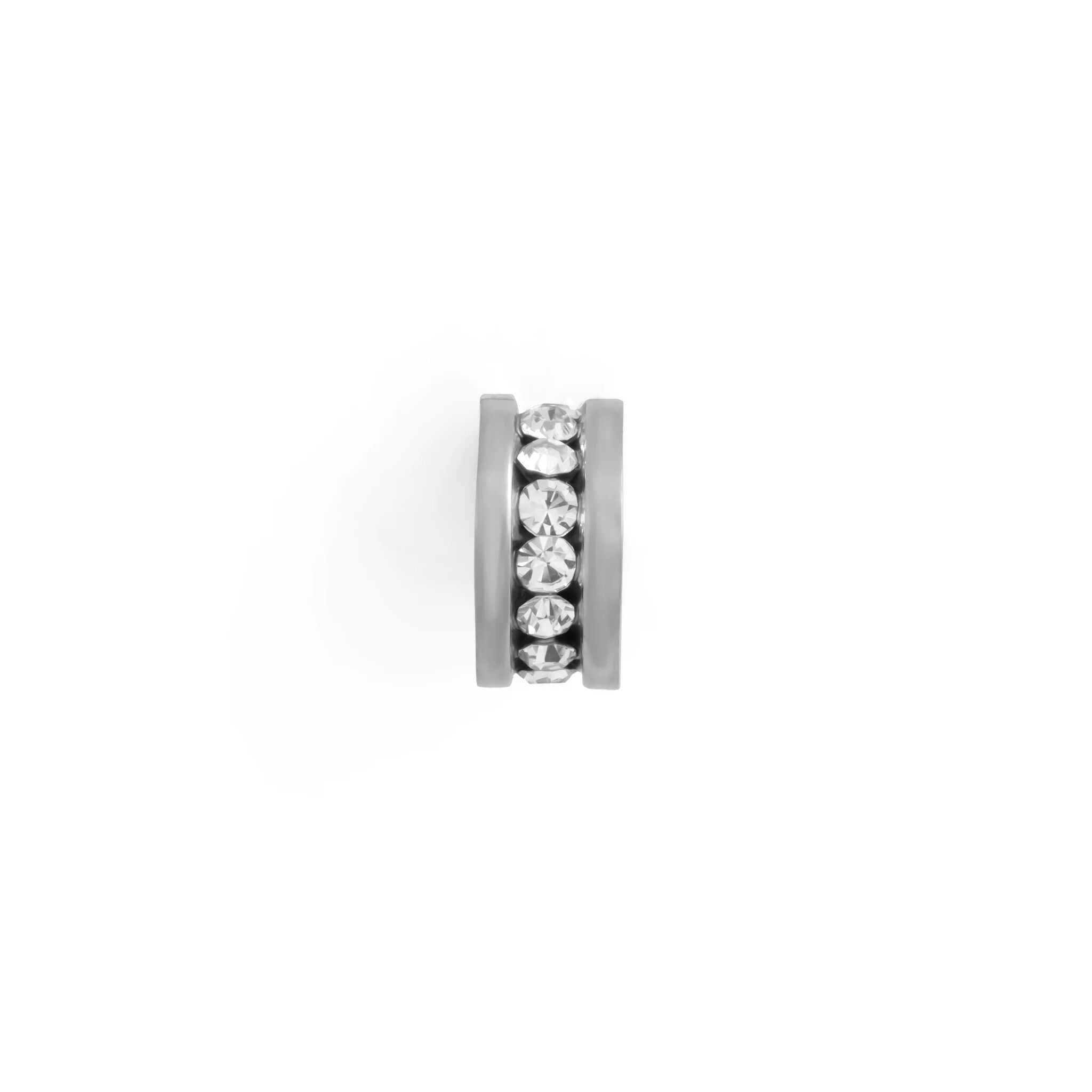 Silver Large Stone Spacer Bead