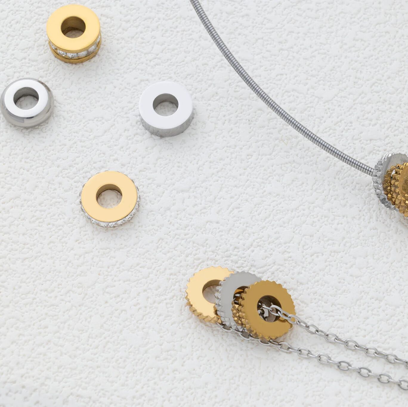Gold and Silver Spacer Beads