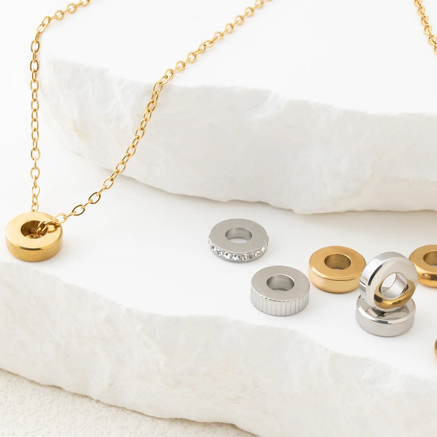 Gold and Silver Spacer Beads