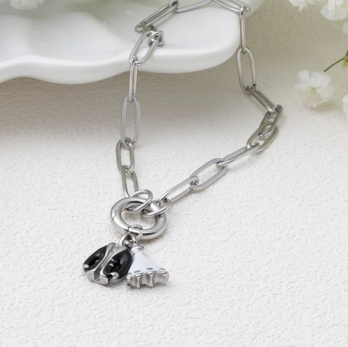 18K Gold PVD Stainless Steel Bride and Groom Charm - stainless studio 