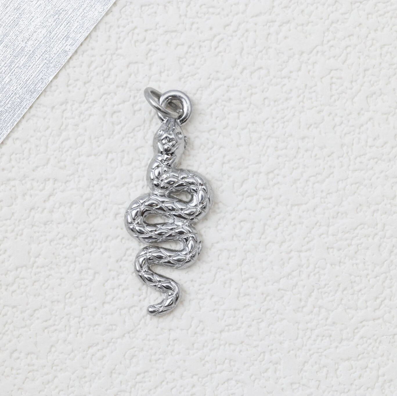 Silver Snake Charm