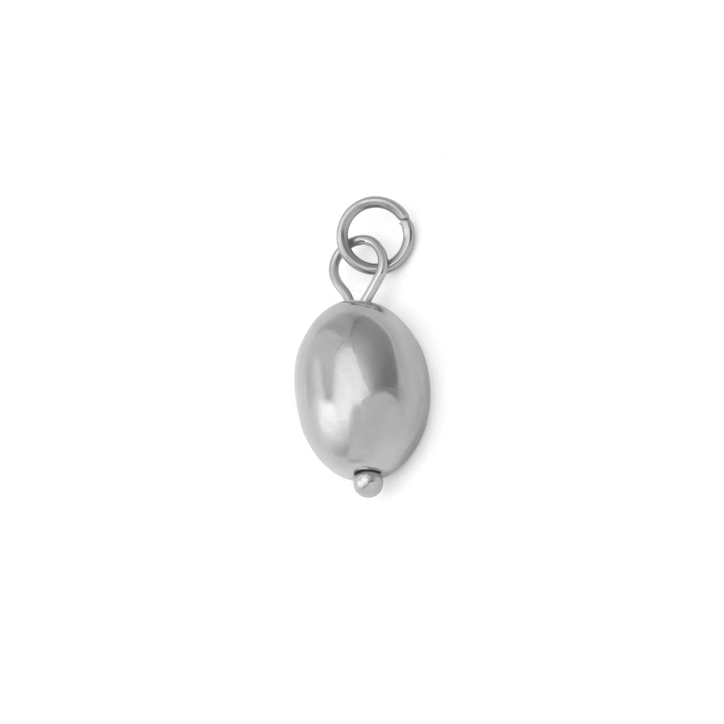 Silver Coffee Bean Charm