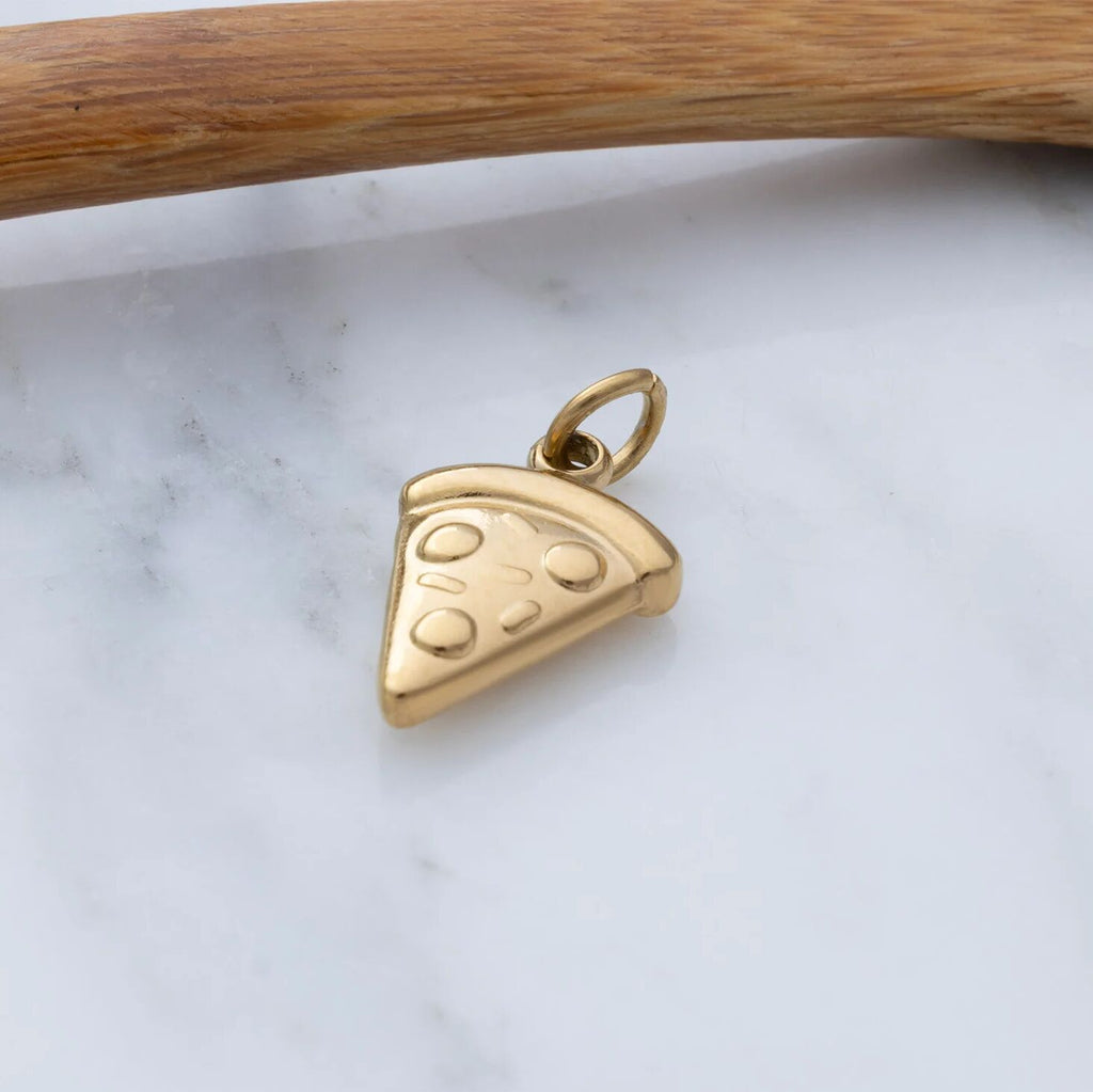 Gold Pizza Charm