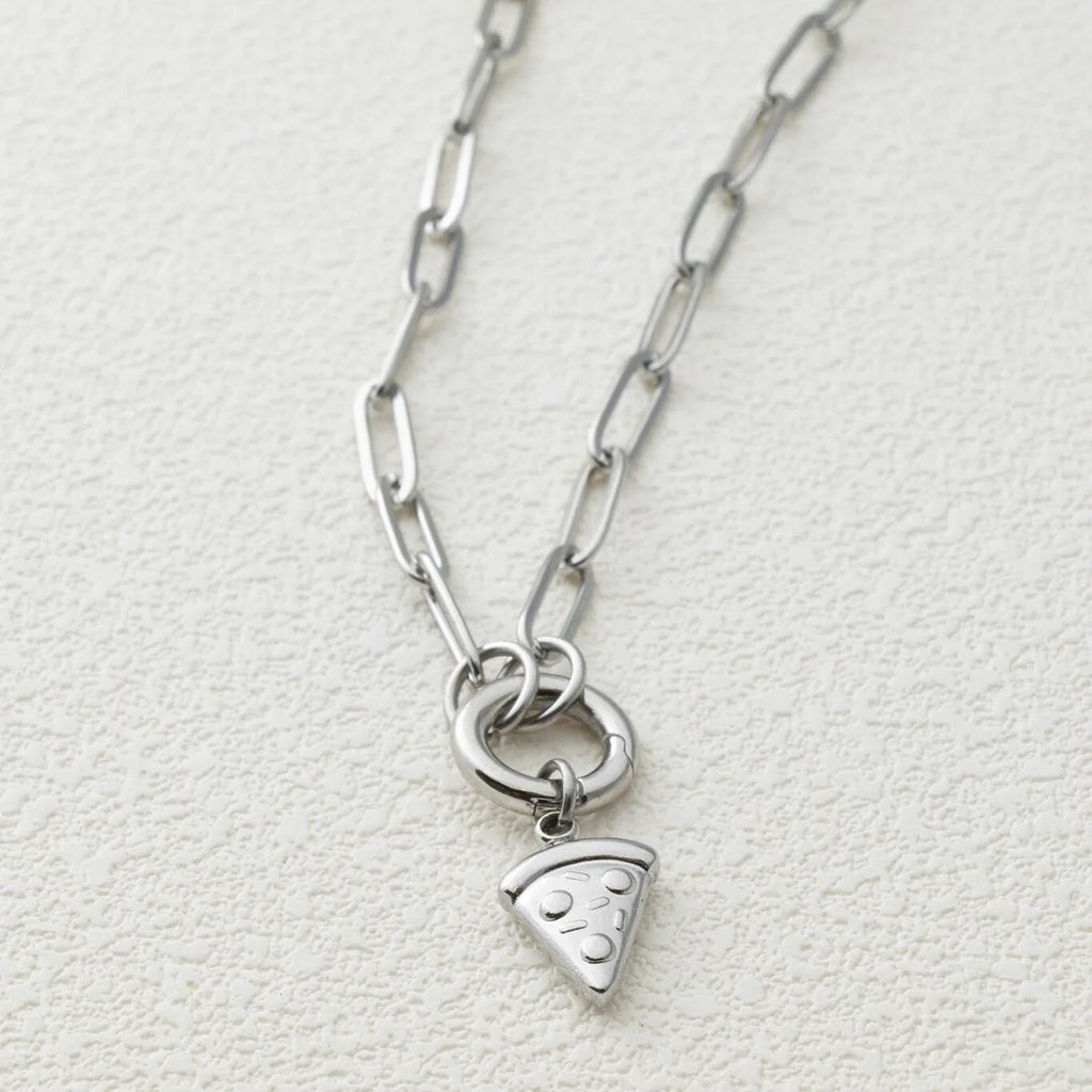 Silver Pizza Charm