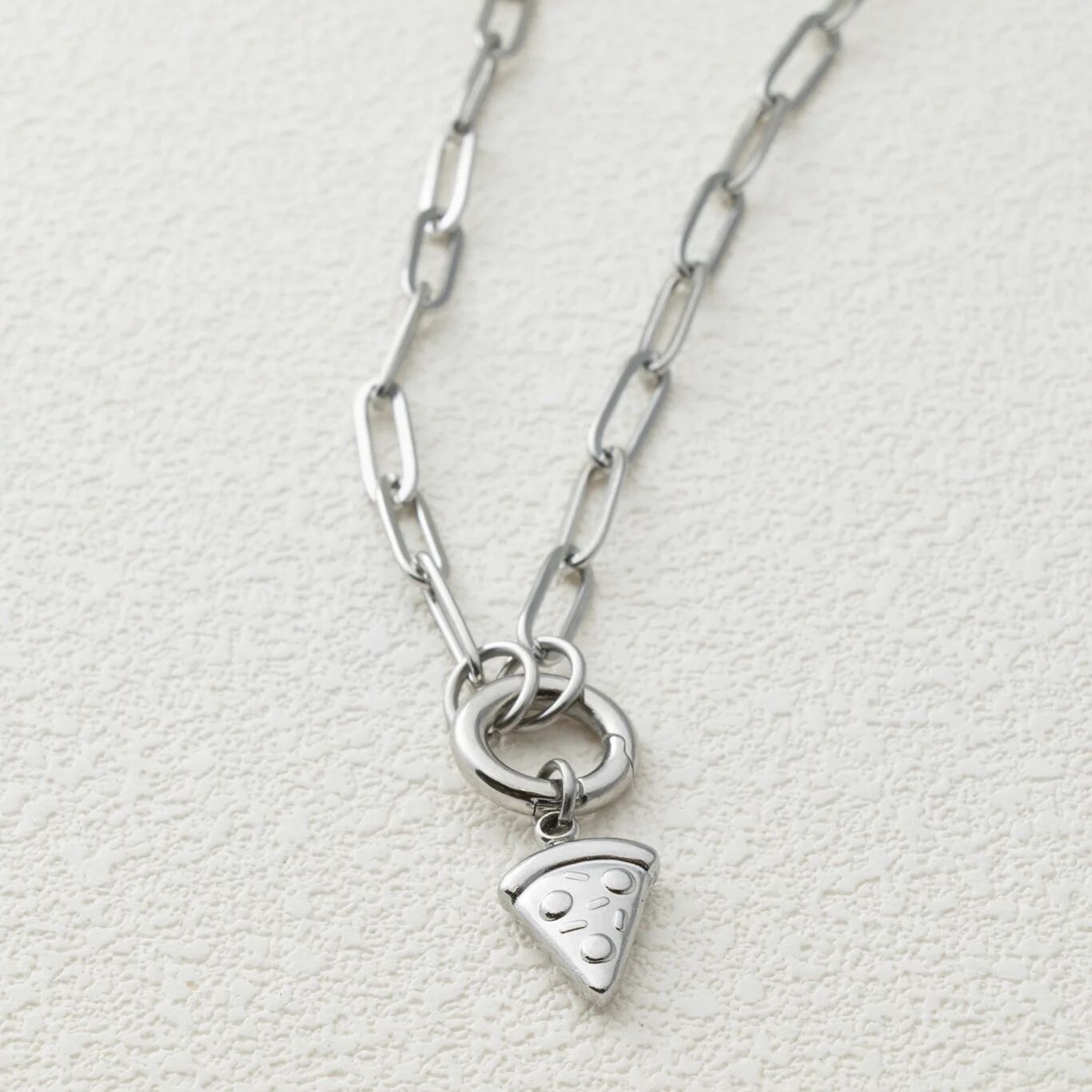 Silver Pizza Charm