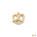 18K Gold PVD Stainless Steel Pretzel Charm- gold main 