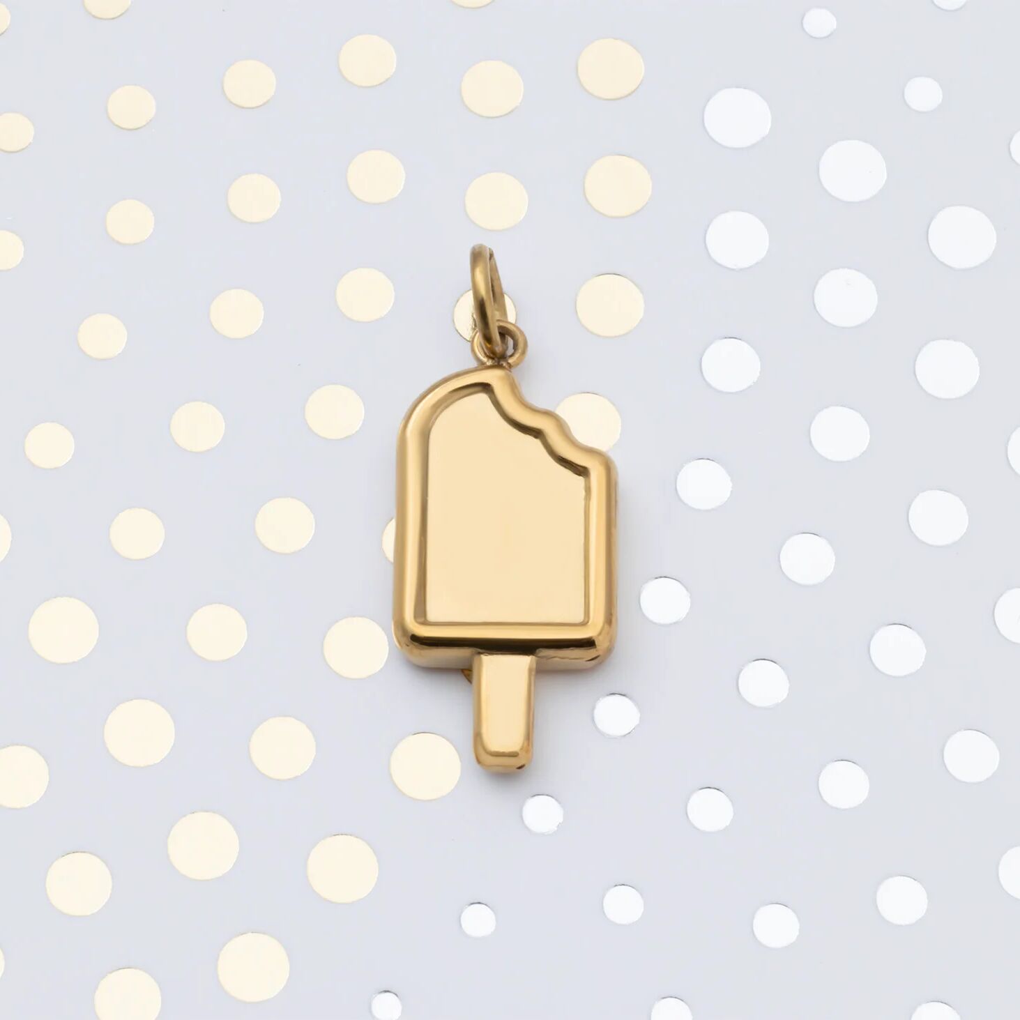 18K Gold PVD Stainless Steel Popsicle Charm - gold studio 
