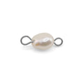 Silver Freshwater Pearl Connector Charm