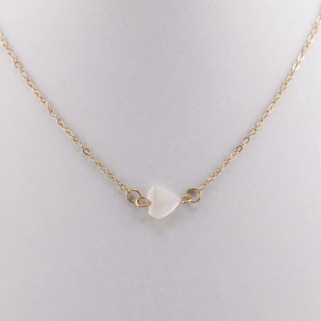 Gold Shell Heart Connector Charm