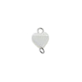 Silver Shell Heart Connector Charm