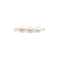 Silver Triple Freshwater Pearl Connector Charm