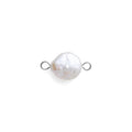 Silver Baroque Pearl Connector Charm