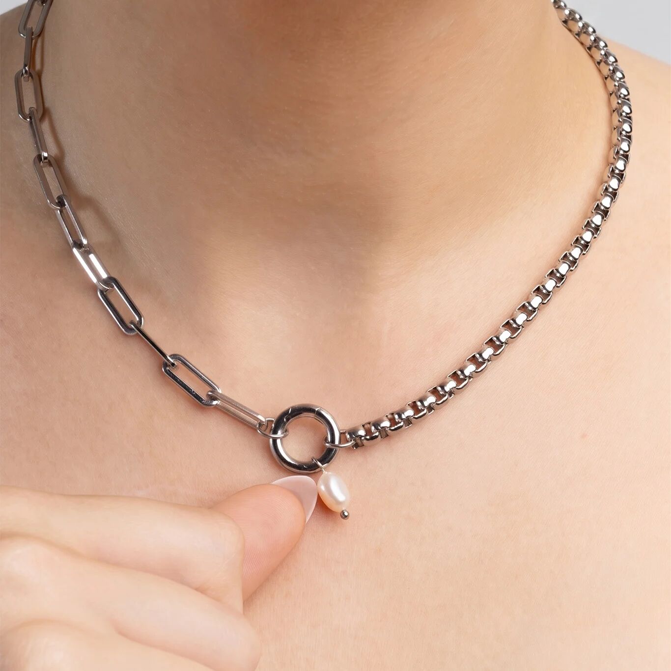 Silver Freshwater Pearl Charm