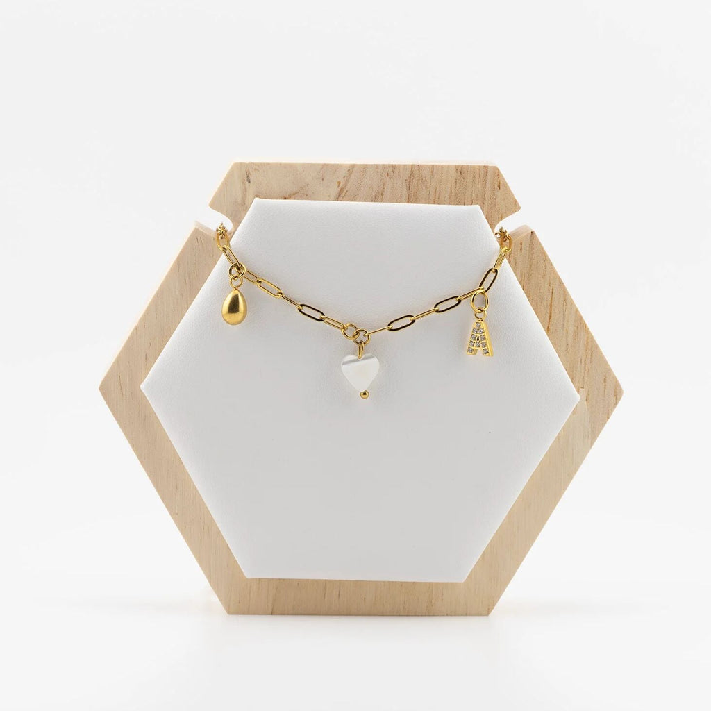 Gold Shell Heart Charm