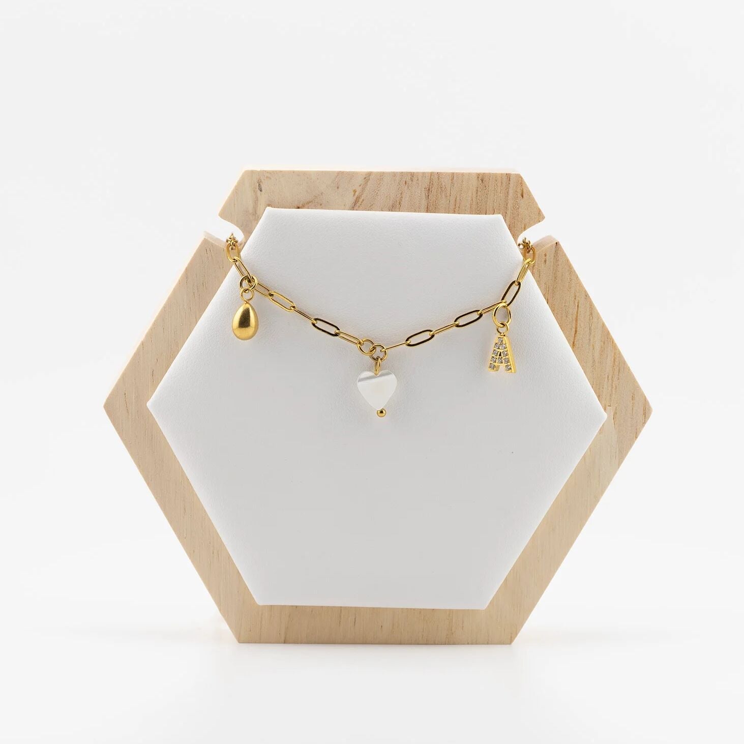 Gold Shell Heart Charm