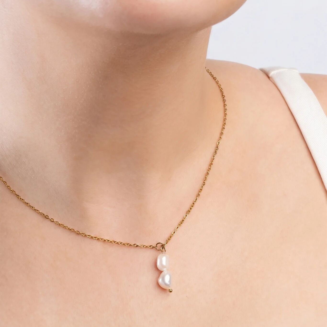 Gold Double Freshwater Charm 