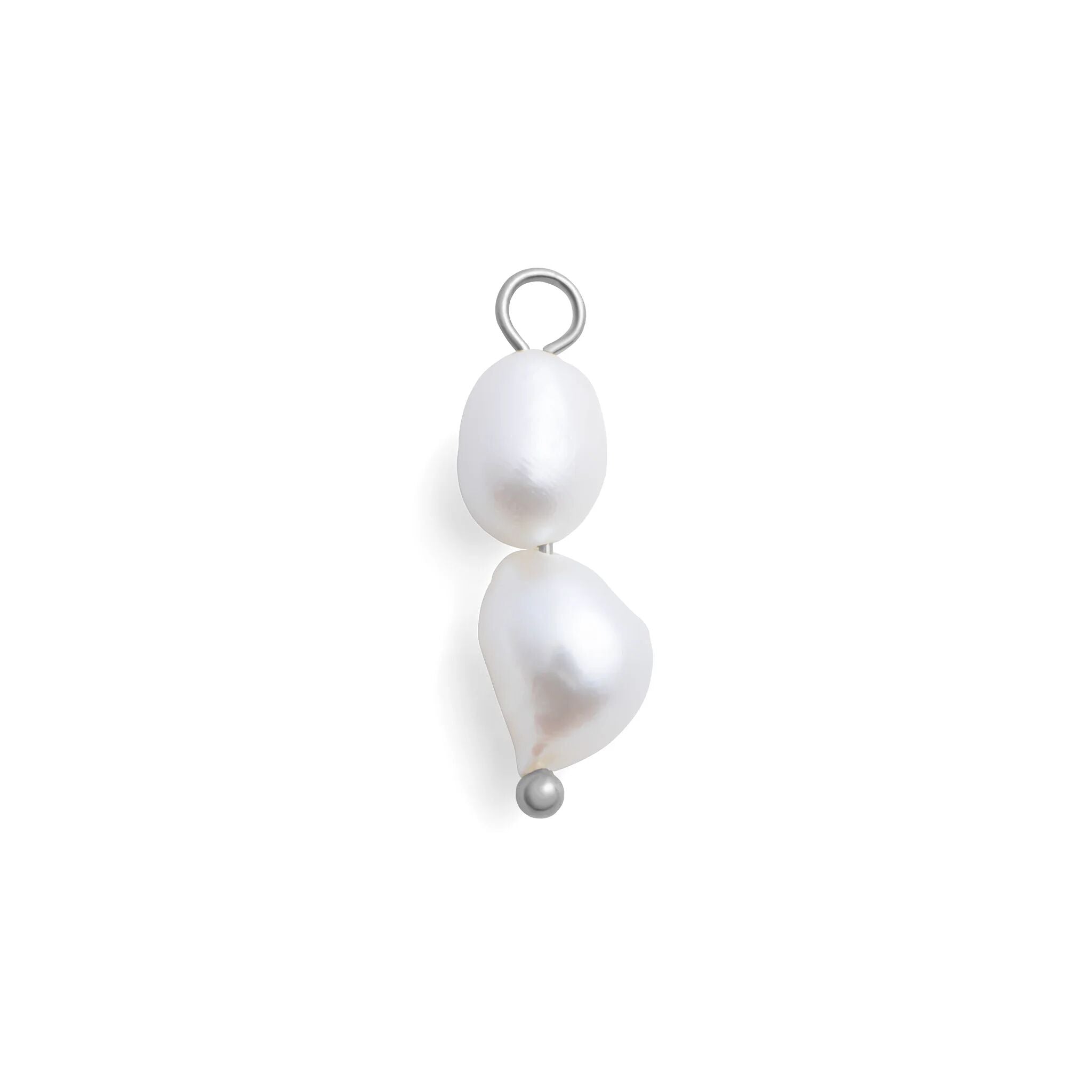 Silver Double Freshwater Charm 