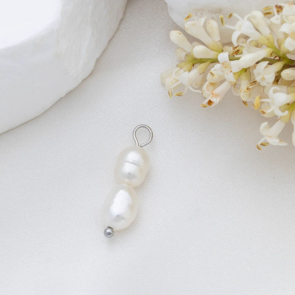 Silver Double Freshwater Charm 