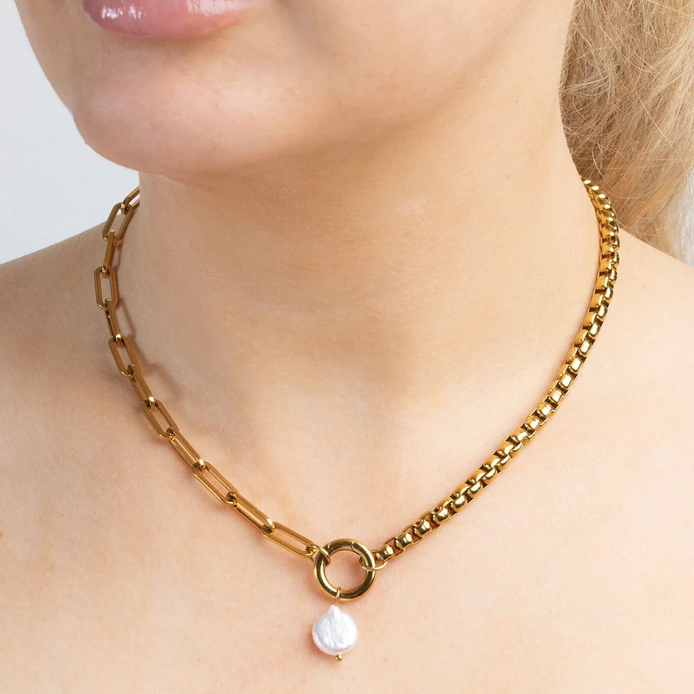 Gold Baroque Pearl Charm