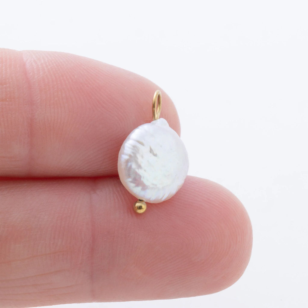 Silver Baroque Pearl Charm- Scale Shot 