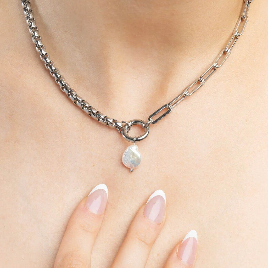 Silver Baroque Pearl Charm