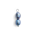 Silver Double Black Pearl Charm