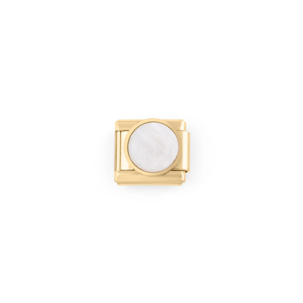 Wholesale jewelry 18k Gold PVD Stainless Steel Colorful Stone Italian Charm- Main white