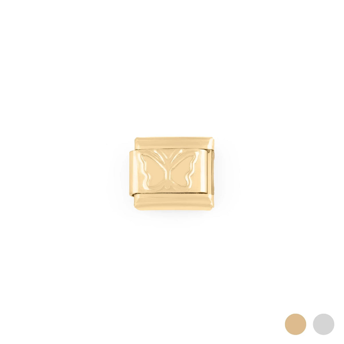 Wholesale jewelry 18K Gold PVD Stainless Steel Butterfly Italian Charm- gold main 