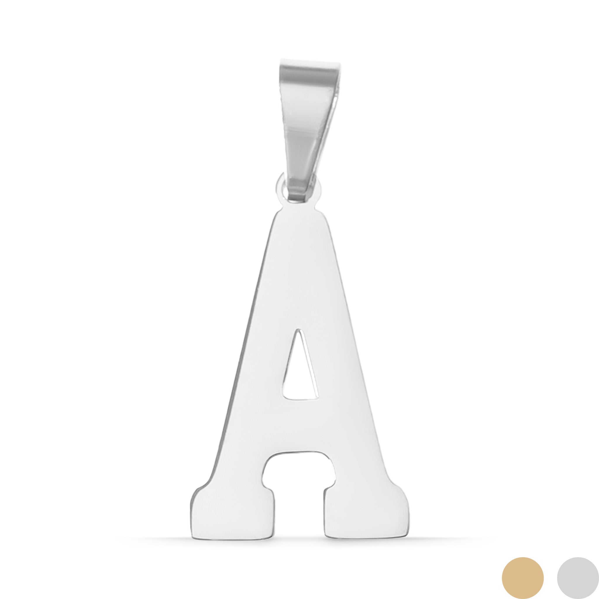 Stainless Steel Pendant – Lightweight Sport Letter Charm Necklace | Durable 316L Steel