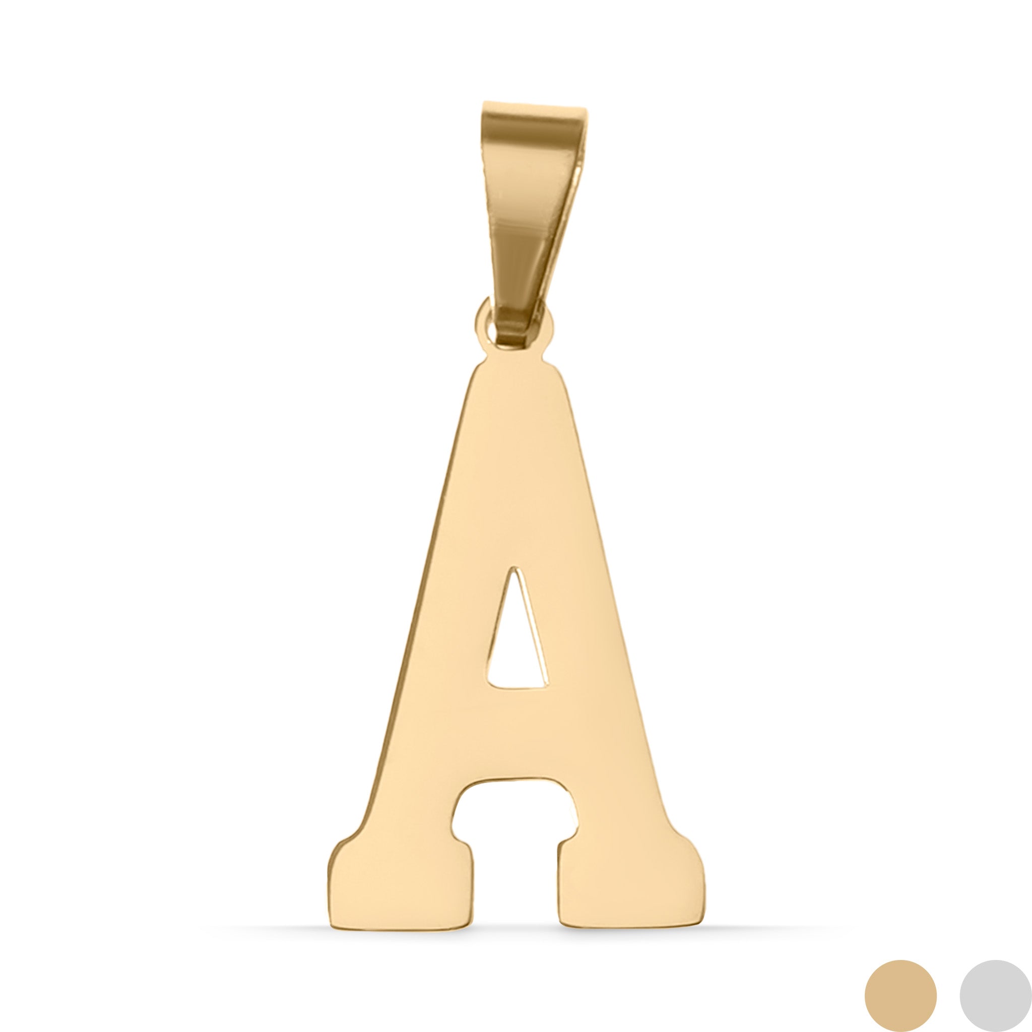 18K Gold Sports Pendant – Lightweight Sports Letter Charm, PVD Coated Stainless Steel