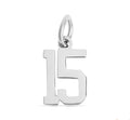Small Sport Number Pendants – Polished 316L Stainless Steel Athletic Charms for Women