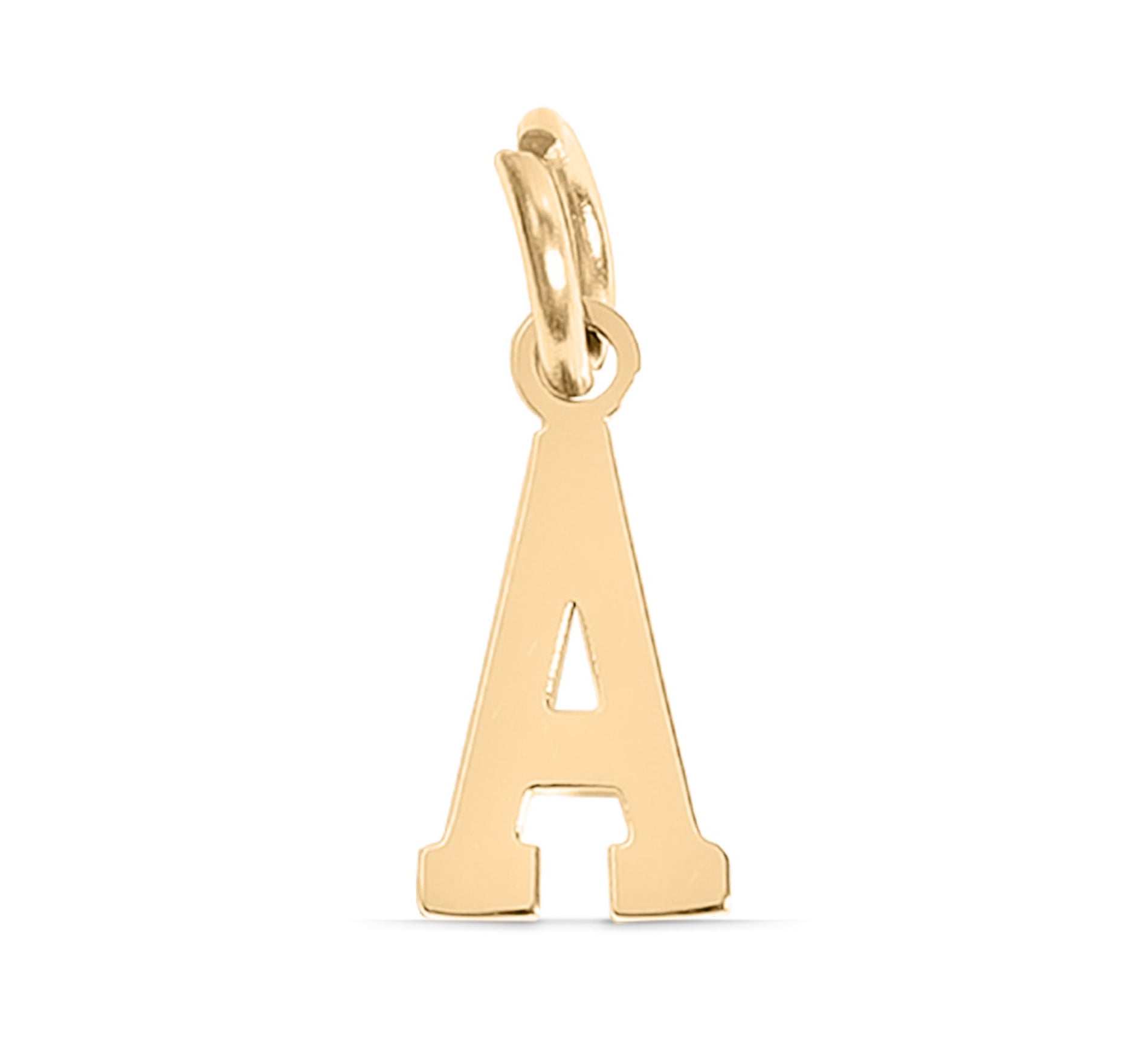 Small Sport Letter Pendant – 18K Gold Stainless Steel Charm for Athletes