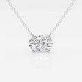 Lab Grown Diamond Pendant – 1 Carat Oval Diamond Necklace | 14K Gold Solitaire Chain