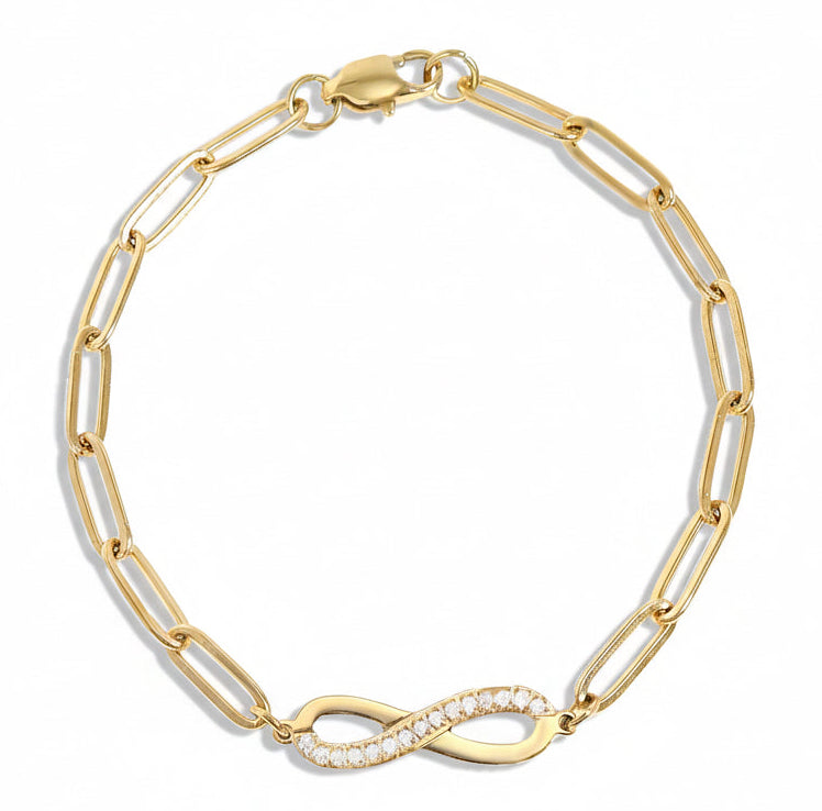 Gold Paperclip Bracelet – Adjustable 18K Gold PVD Stainless Steel Chain