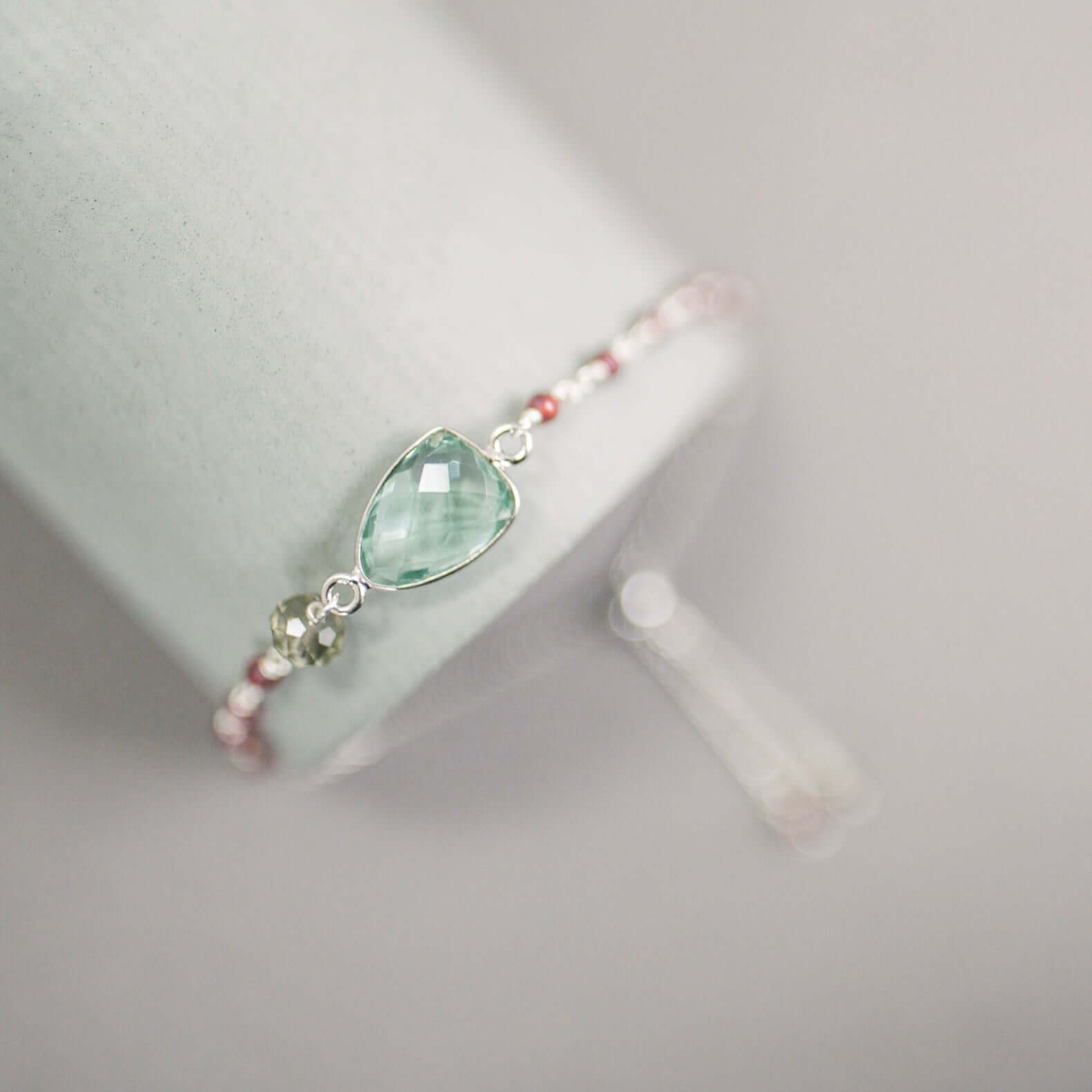 London Blue Quartz Bracelet – Adjustable Slider | Gold Vermeil & Sterling Silver Bangle
