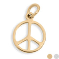 Peace Sign Charm 18K Gold Pendant – Waterproof Stainless Steel Hypoallergenic Jewelry