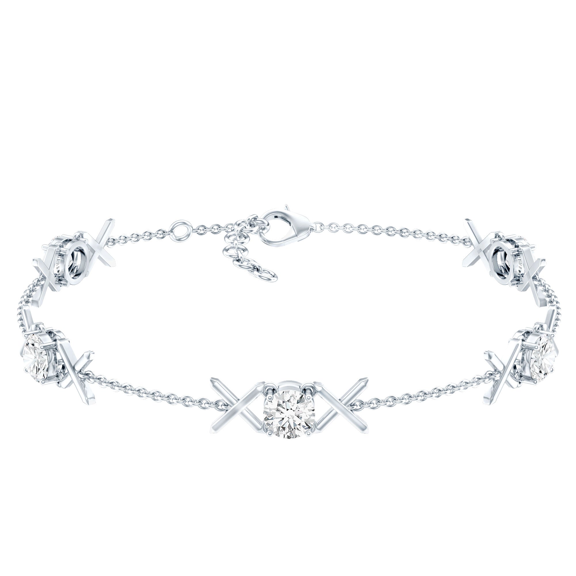 Lab Grown Diamond Bracelet – Round Cut Bridal Chain with Prong Setting