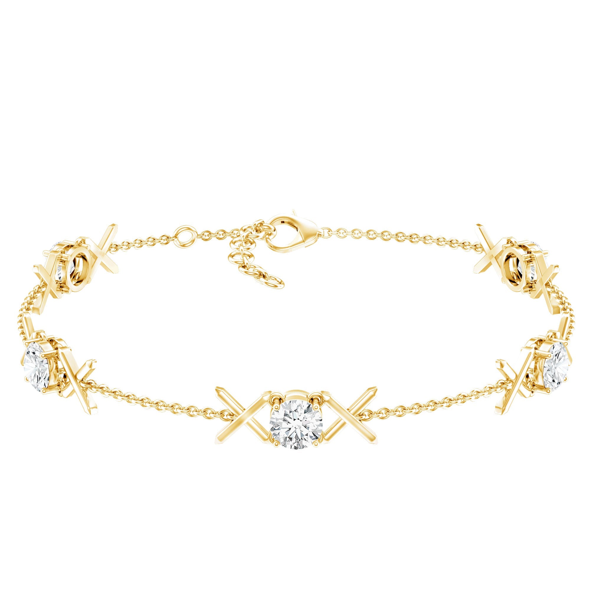 Lab Grown Diamond Bracelet – Round Cut Bridal Chain with Prong Setting