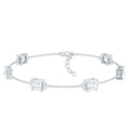Lab Grown Diamond Bracelet – Princess Cut Diamonds Art Deco Station Chain Design