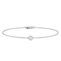 Lab Grown Diamond Bracelet – Bezel Set 4mm Round Cut Solitaire Cable Chain