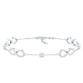 Moissanite Infinity Bracelet – D-VS1 Quality Adjustable Chain, Rose Gold