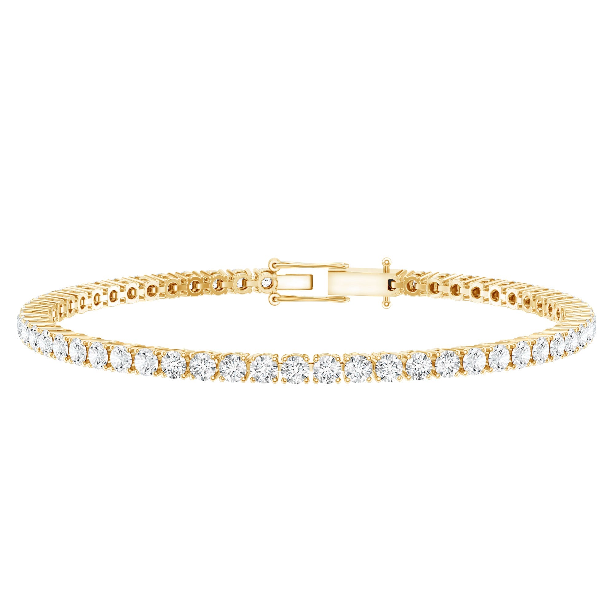 Lab Grown Diamond Bracelet – Classic Round Diamond Tennis Band in Prong Setting