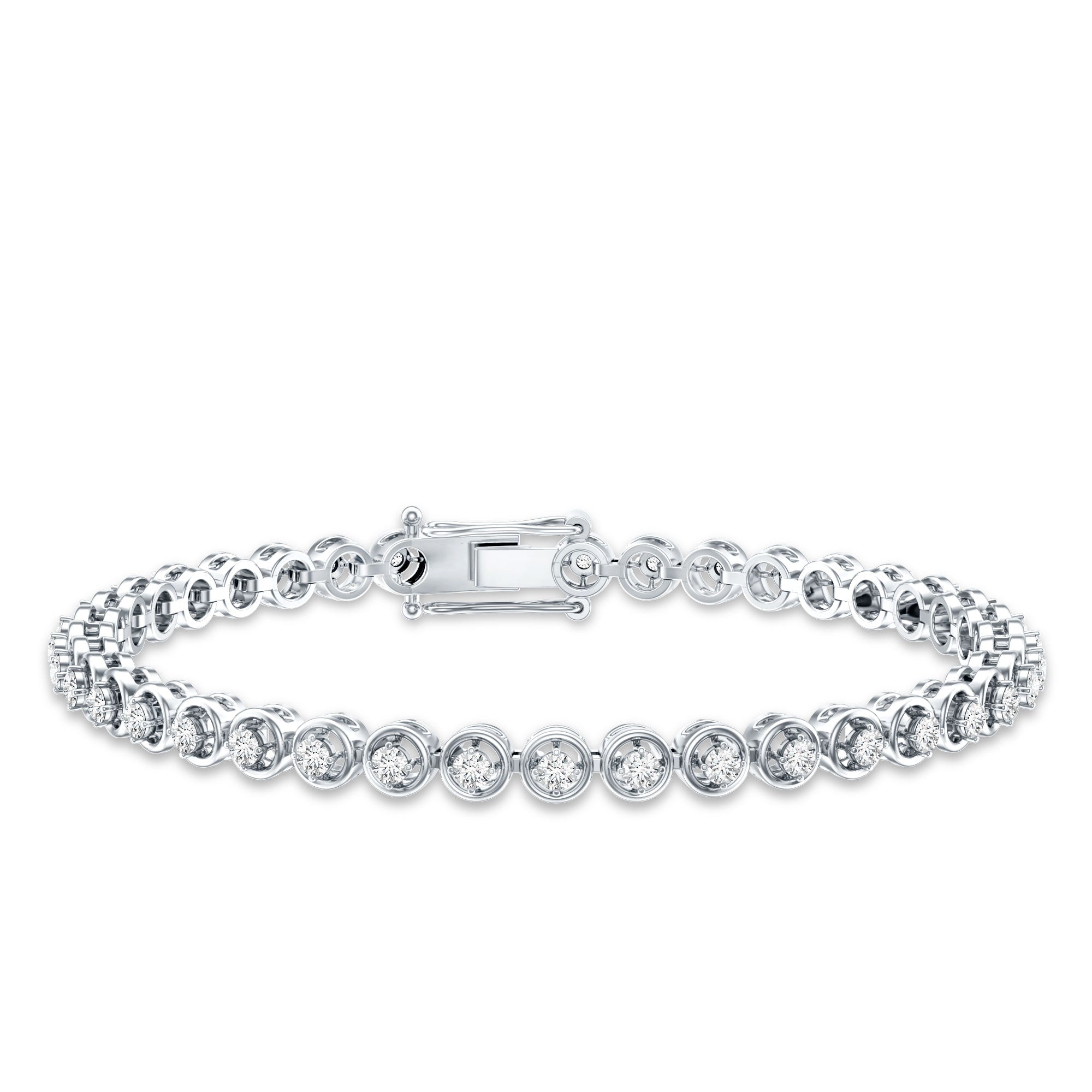 Lab Grown Diamond Bracelet – 1 Carat Round Tennis Bracelet | Prong Setting Elegance