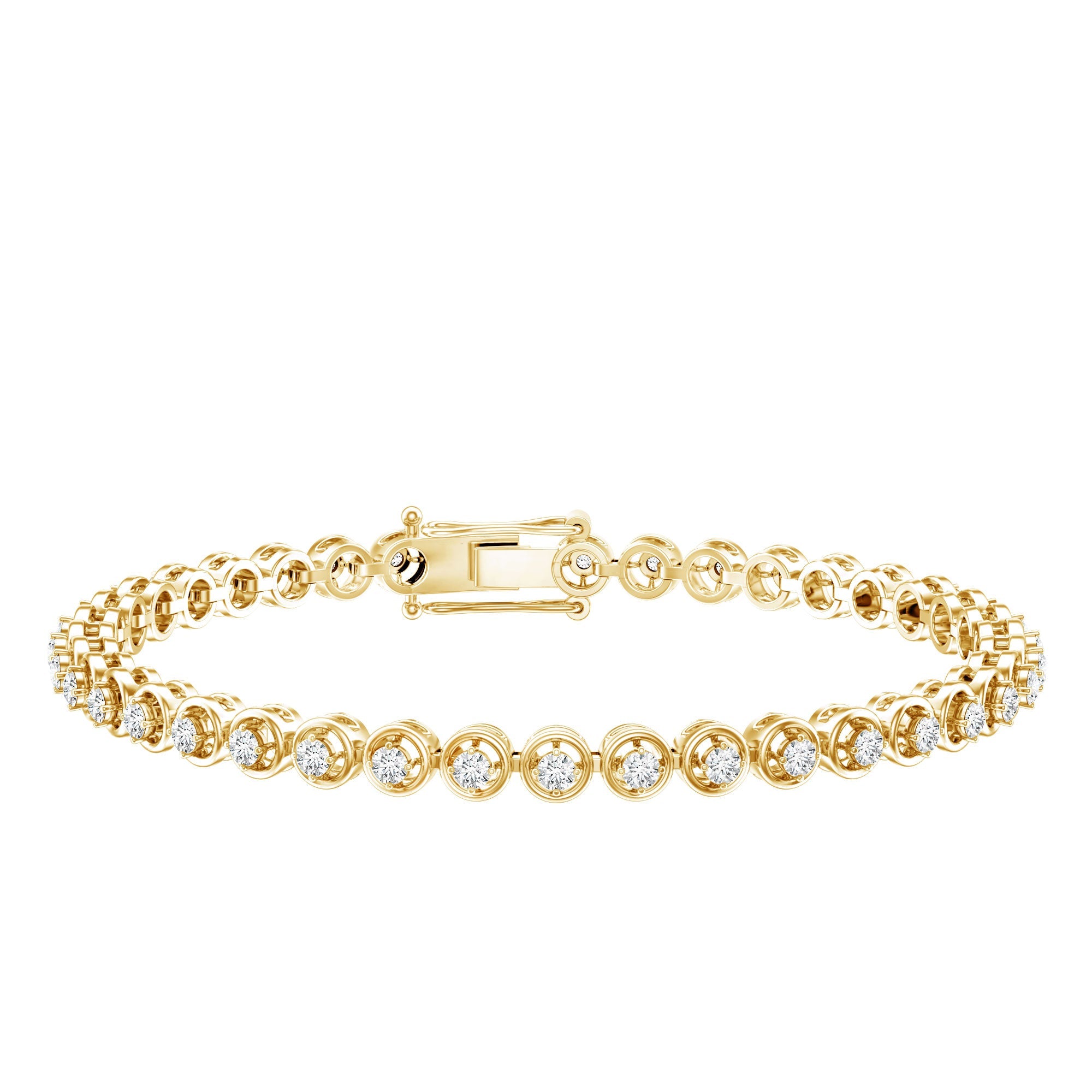 Lab Grown Diamond Bracelet – 1 Carat Round Tennis Bracelet | Prong Setting Elegance