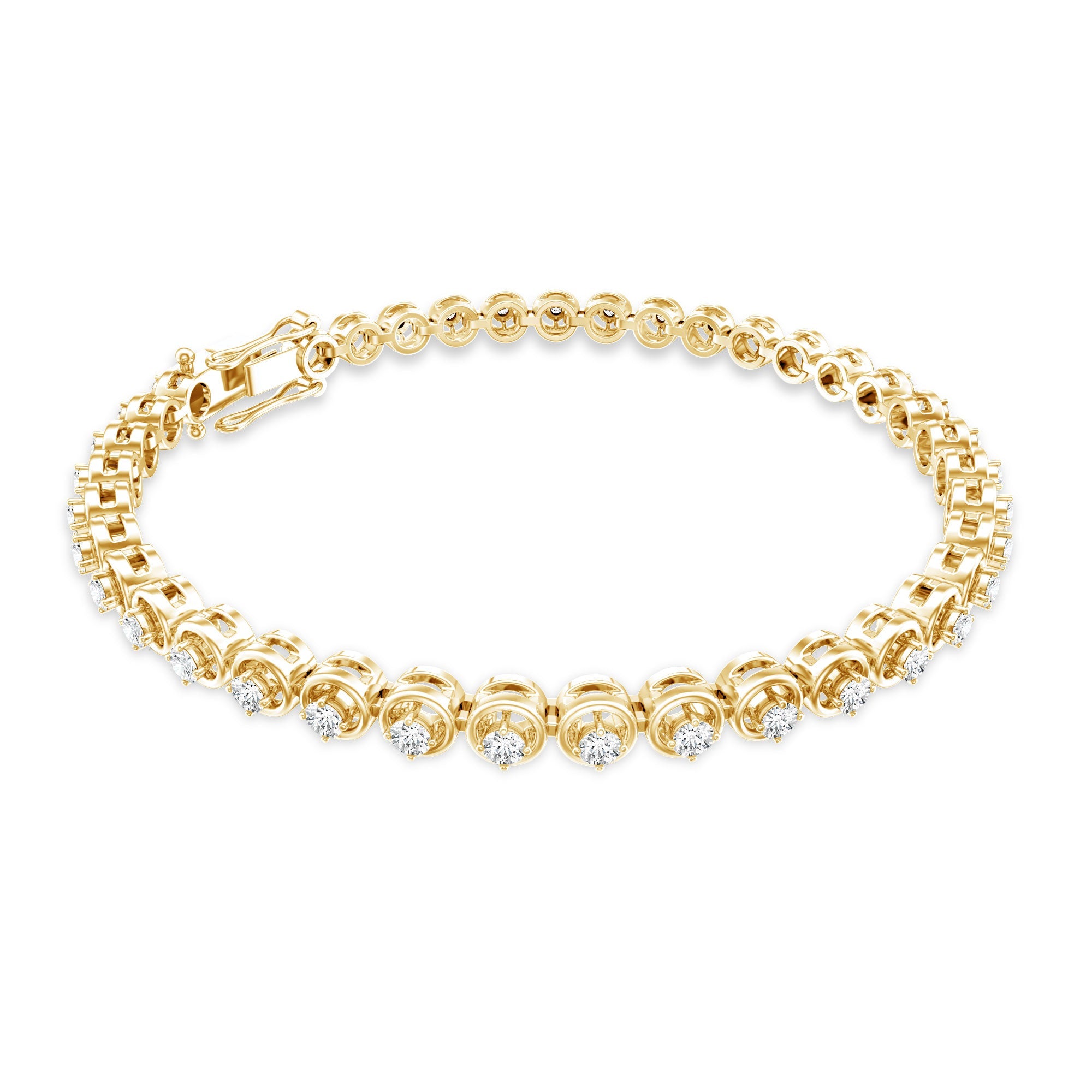 Lab Grown Diamond Bracelet – 1 Carat Round Tennis Bracelet | Prong Setting Elegance