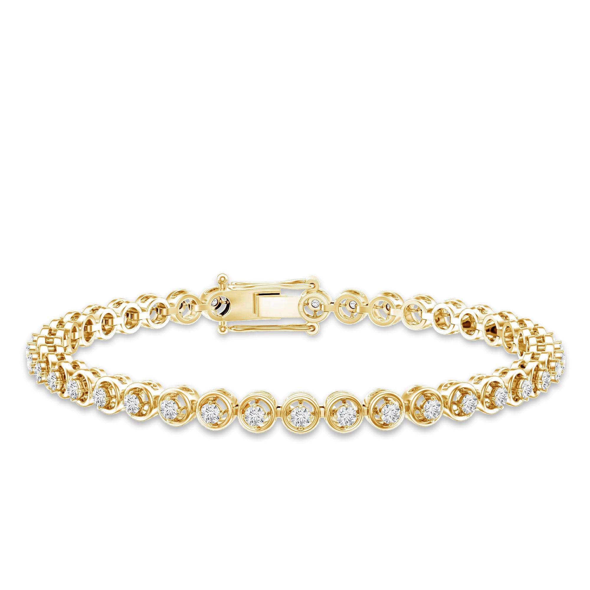 Lab Grown Diamond Bracelet – 1 Carat Round Tennis Bracelet | Prong Setting Elegance