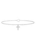 Lab Grown Diamond Bracelet – Elegant Diamond Cross With Prong Setting